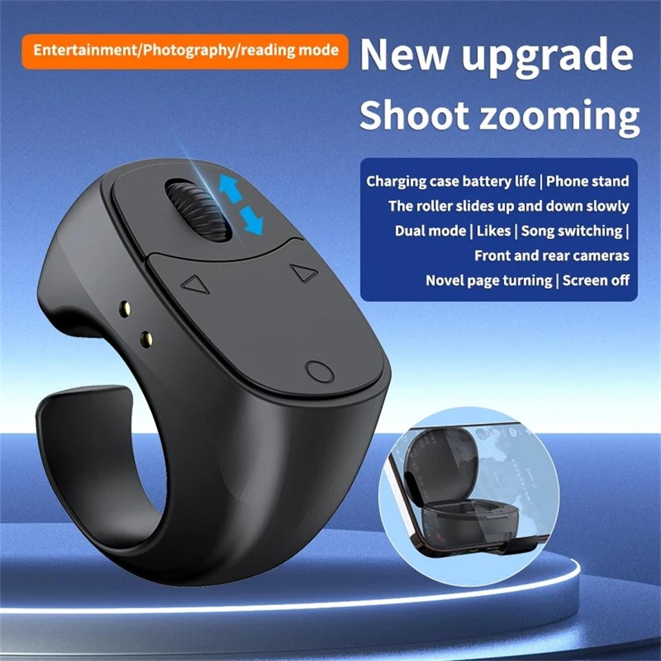 Wireless Bluetooth-compatible Compatible Remote Control Ring, Portable Selfie Mouse Video Page Turn Loop, Convenient Mobile Accessory, Cellphone Accessories