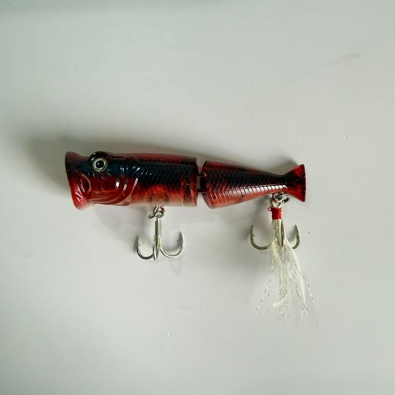 Replica of a Major Brand, Bestseller, 1pc, Lure Fishing Flipping Surface Feather Hook Two-Section Hard Bait Simulation Bait Fake Fish Bait, Suitable for Freshwater and Saltwater Fishing, Fishing Accessories, Gear, and Equipment