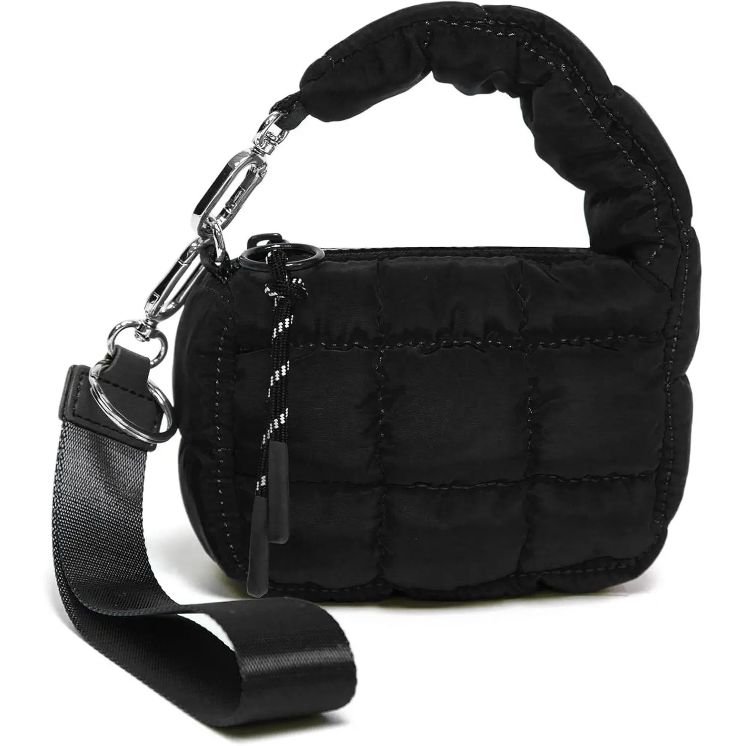 Mini Quilted Wristlet Bag for Women, Puffer Handbags,Evening Bags,Charm Lipstick Bag,Cute bag Charm for Gift