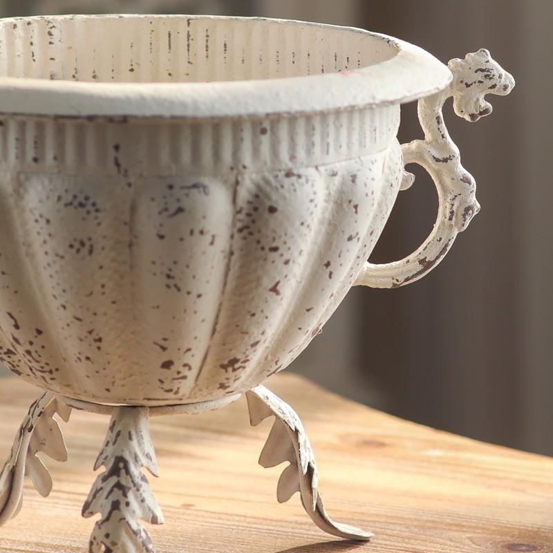 Vintage Distressed Ironwork Floral Display Frame, American Country Style, Villa Courtyard Decoration, Craftwork & Photography Props