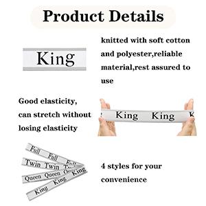 20 Pieces Bed Sheet Organizer Bands, Sheet Organizers and Label Bands, Sheets Organizer for Closet, Sheet Label for Bedding, Sheet Keepers Labels Bedding (Queen,KingTwin,Full)
