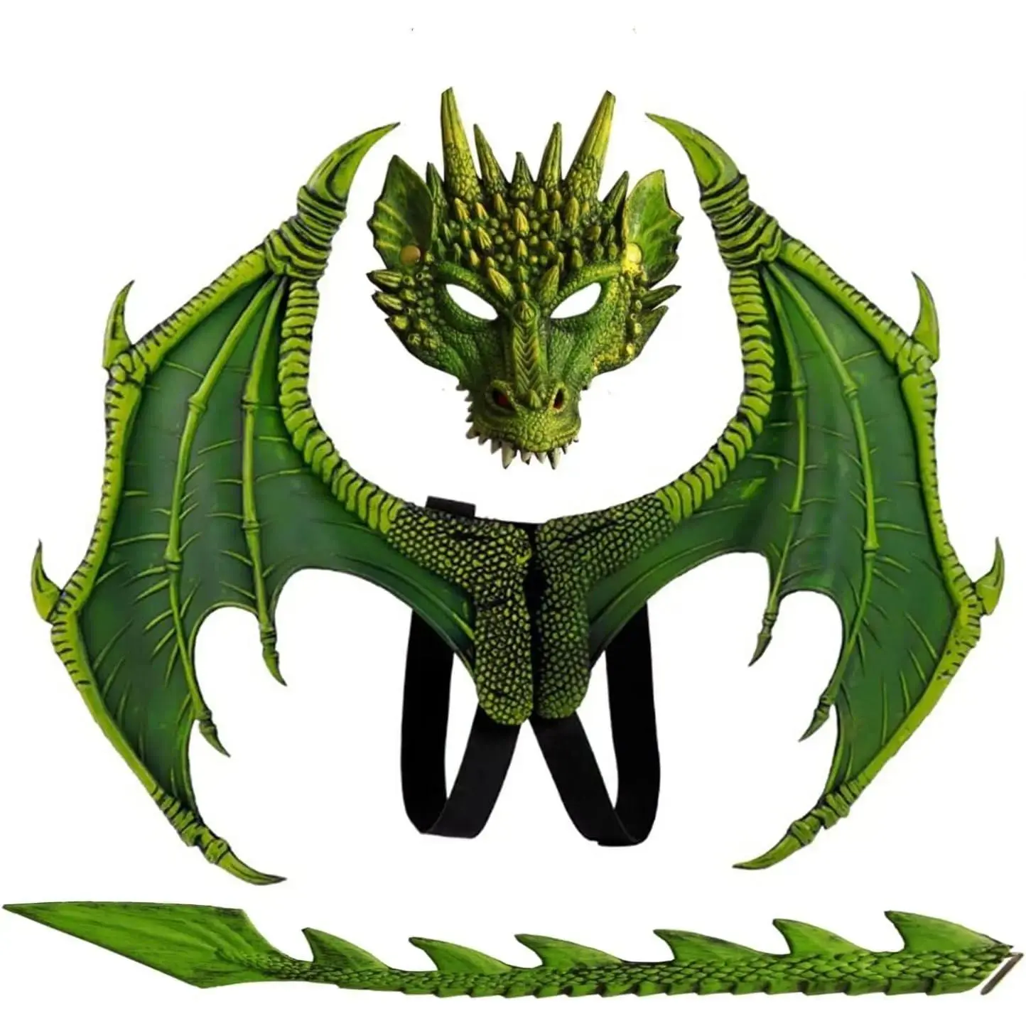 Kids' Nirvany Dragon Costume - Wing, Tail & Set for Halloween Cosplay (Boys & Girls) christmas kid gifts mask Luminous Skeleton Grim Reaper Toddler Ghost Costume with Pumpkin Basket costume boys
