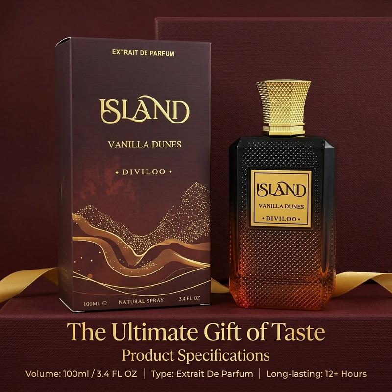 Island Dreams Perfume 100ML Unisex, Bourbon Vanilla Gourmand Eau De Parfum, Coconut & Tropical Notes, Long Lasting Vacation Scent