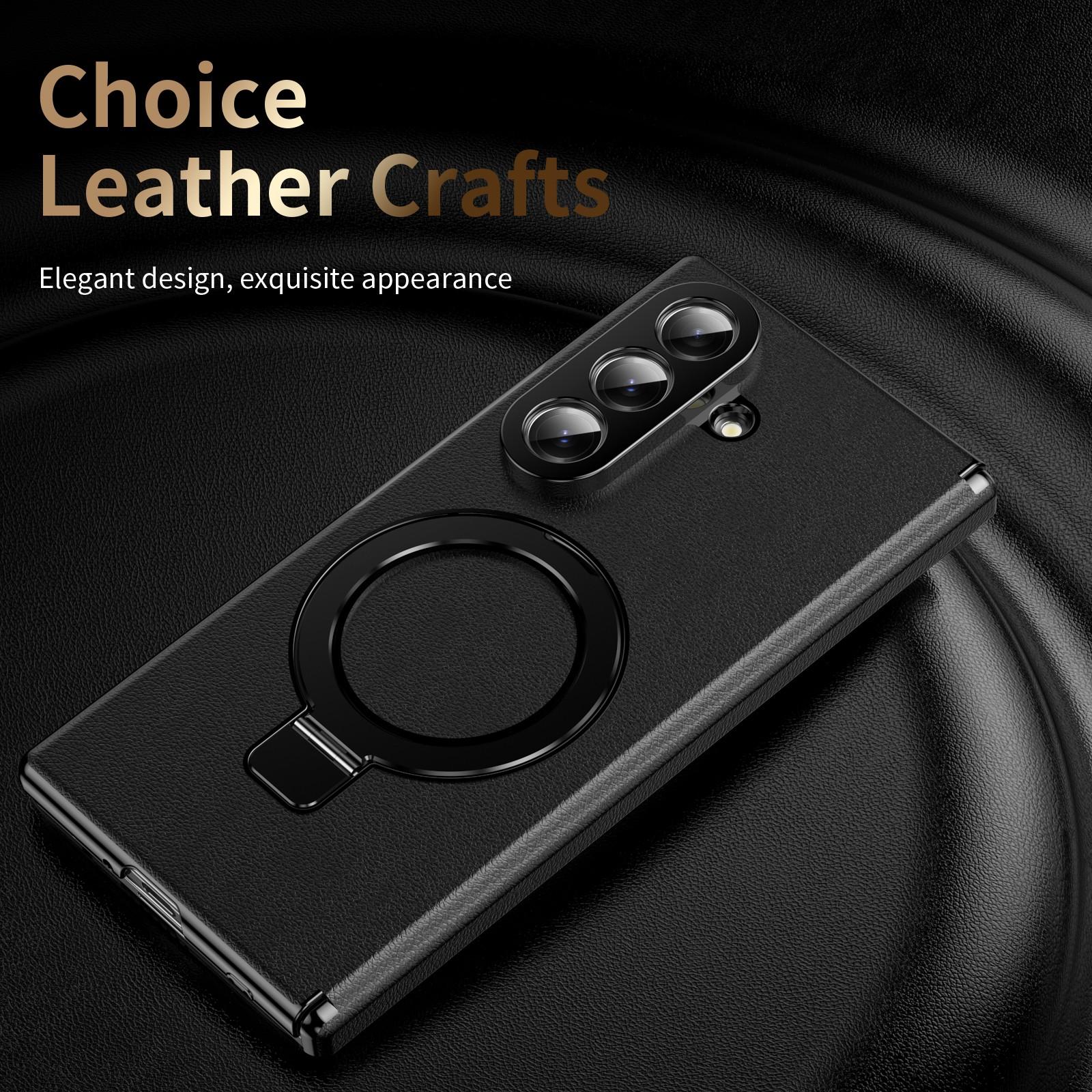 Light luxury electroplated phone case suitable for Samsung Galaxy Z Fold 7/6/5/4/3 with tempered glass film zfold 7 with bracket zfold 6 supporting wireless charging zfold 5 shell film integrated zfold 4 with hinge protection cover zfold 3 anti slip