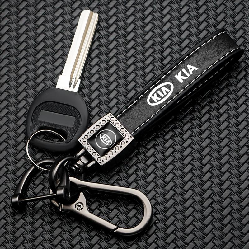 Kia Car Embroidered Keychain with Logo, Stylish Accessory for Kia Owners, Durable & Trendy Design, Perfect Gift Idea