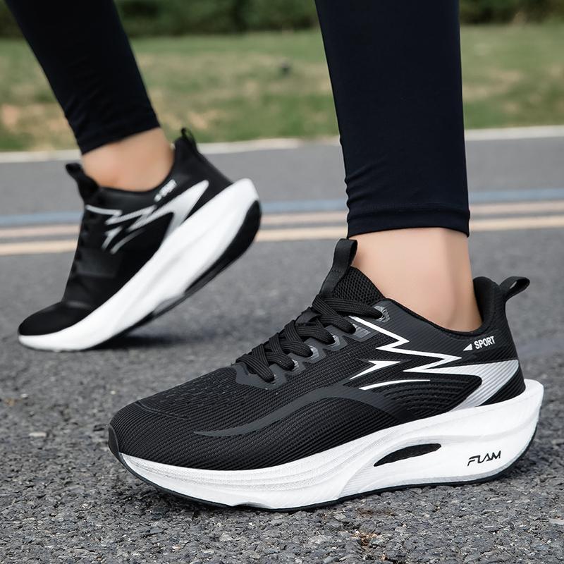 Spring New Casual Running Shoes, Comfortable Soft Thick Sole, Breathable Mesh Upper, Non-Slip Eva Sole, Ideal for Outdoor Activities