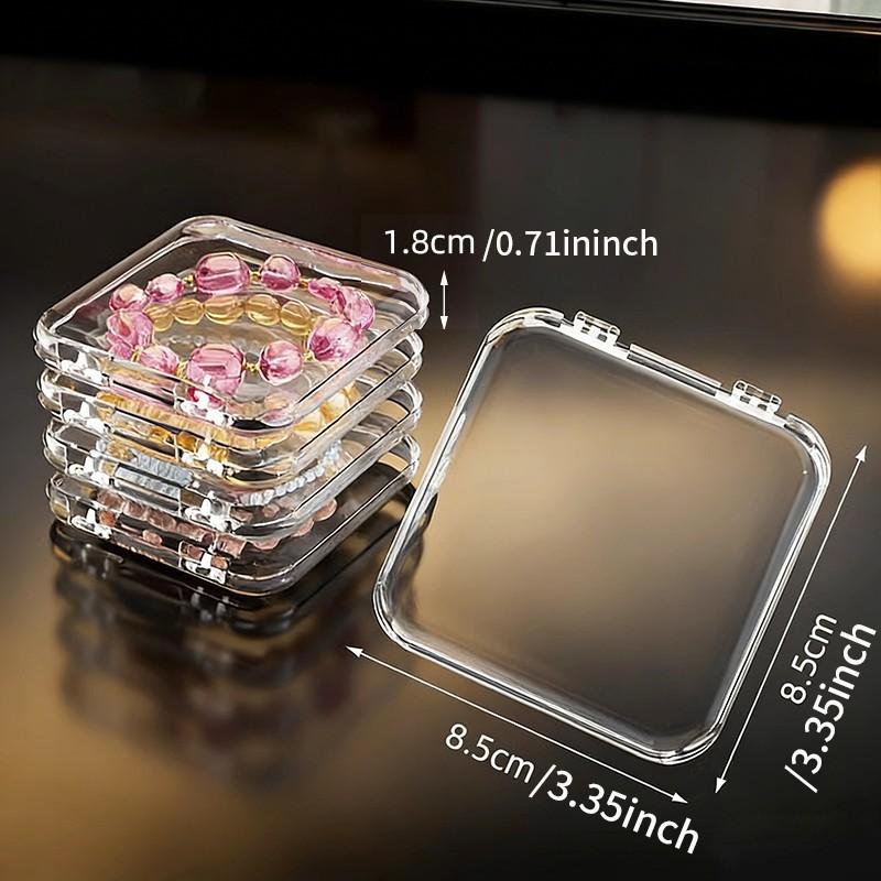 Jewelry Storage Box Set, 12 Transparent Compartments, Large Clear Organizer, Portable Bead Holder, 9x3.6x2.4 Inches, Compact Accessory for Travel & Crafting, Travel Essentials