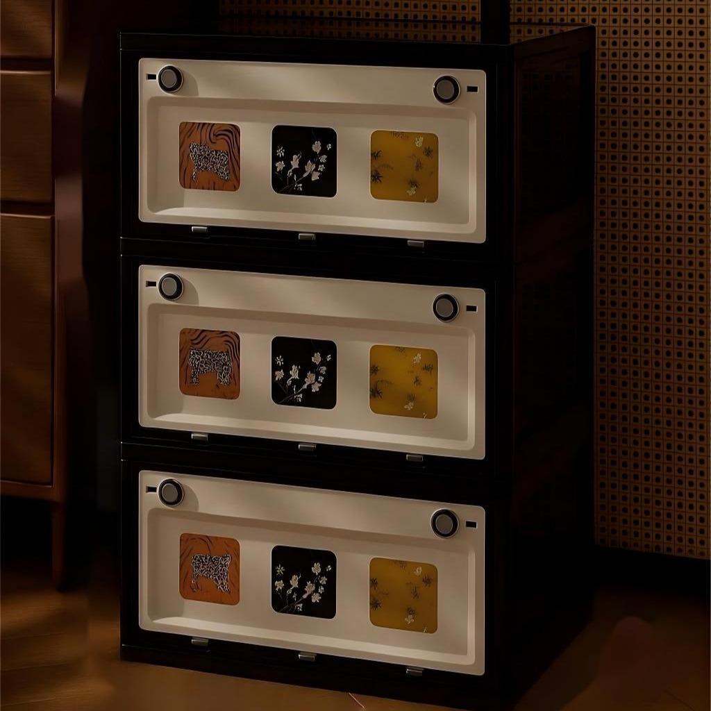 Modular Foldable Storage  | Stackable Design & Dustproof Lid | For Bedroom, Closet & Small Spaces | Dustproof Storage Box