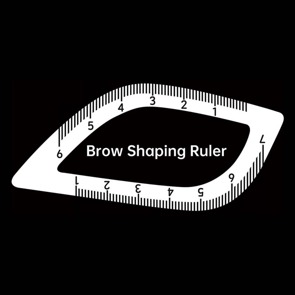1pc Transparent Eyebrow Mapping Ruler & Eyebrow Stencils - Quickly For Shaping, Reusable Ruler for Symmetrical Eyebrow Design, Salon & Use, Makeup Template Tool for Beginner & Professional