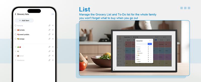 10.1 Inch Digital Calendar+Digital Picture Frame, 2025-2026 Desk Calendar Smart WiFi Planner&Chore Chart, IPS HD Interactive Touchscreen Display For Family Schedules