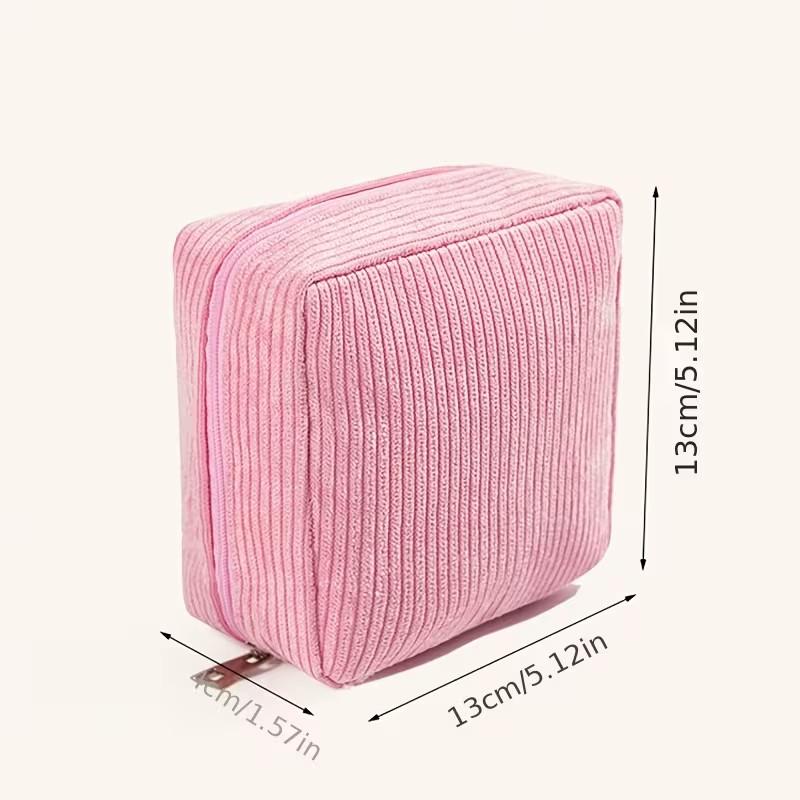 Portable Multi-Functional Minimalist Storage Bag, Lightweight, Large Capacity Sanitary Pad Organizer, Zipper Closure, Ideal for Travel and Daily Use