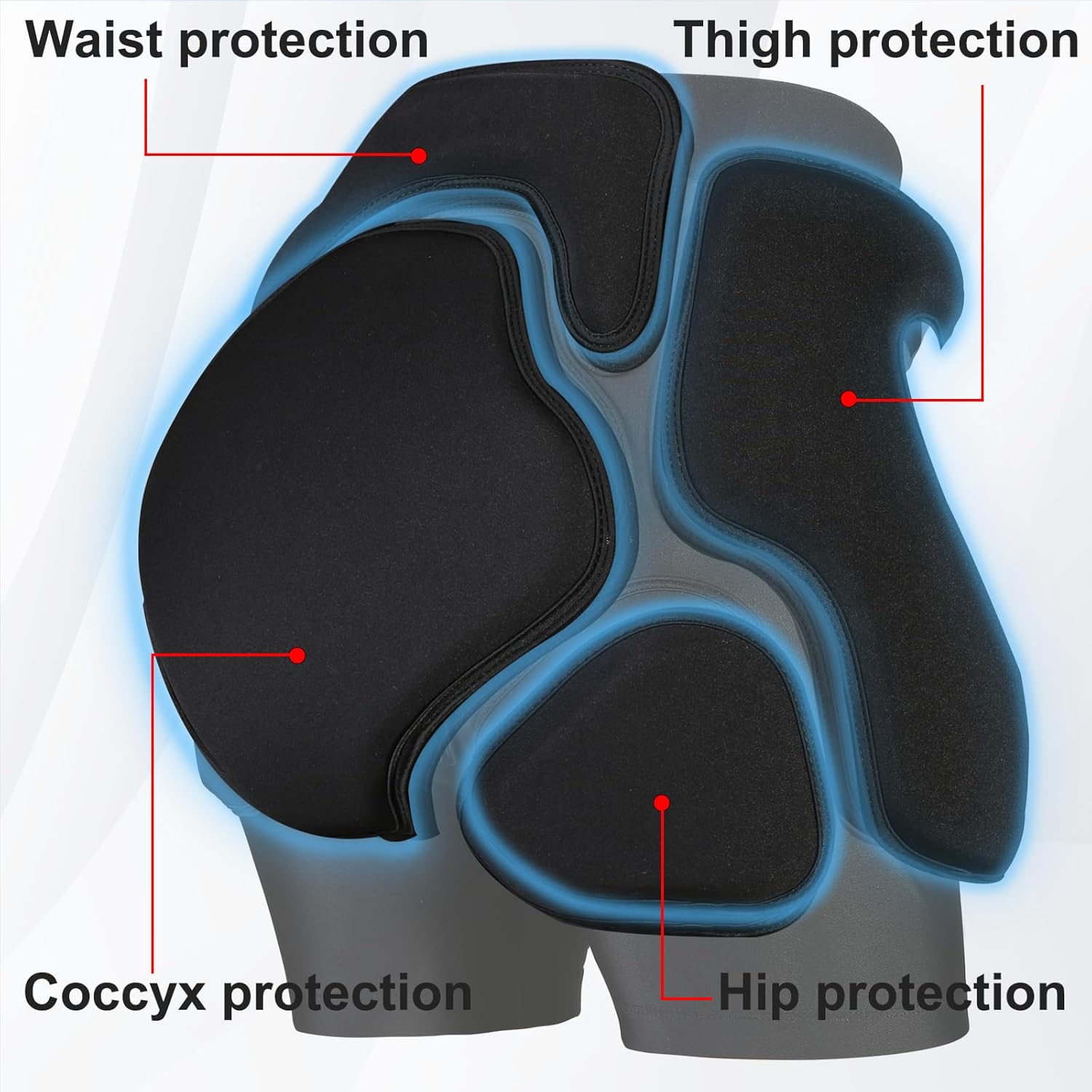 Protection Padded Shorts,    Crash Pad Pants,  Protective Gear for Figure Skating Snowboarding Ski Roller Skateboard