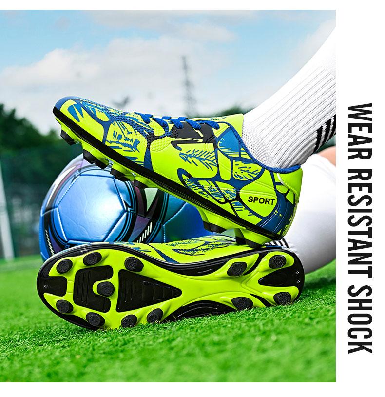 1 Pair Unisex Soccer Training Shoes Flexible Movement Quick Response Anti-Slip Wear-Resistant Comfort Insole 3 Color Options