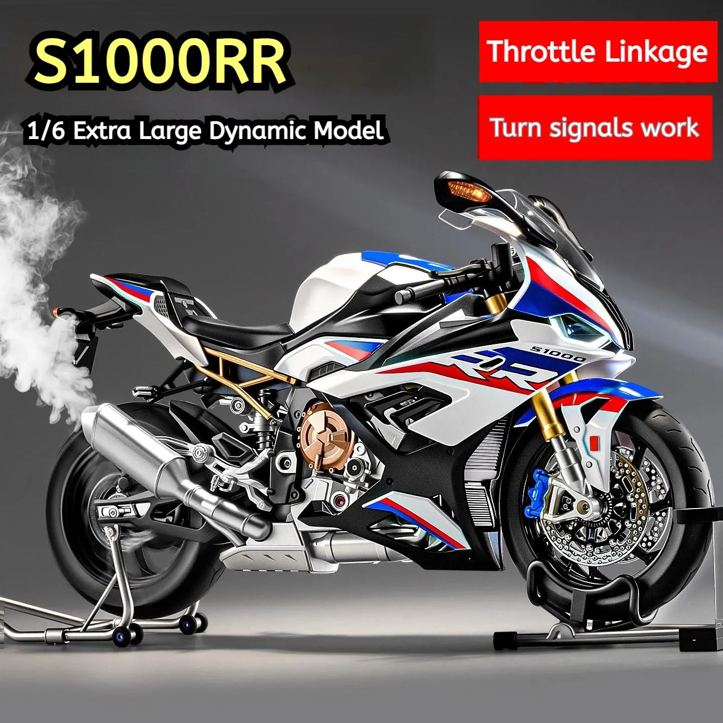 For BMW 1:6 Scale S1000RR Alloy model Super Motorcycle Model Die-Cast Toy Vehicle Boyfriend Gift Collection Miniature Voiture