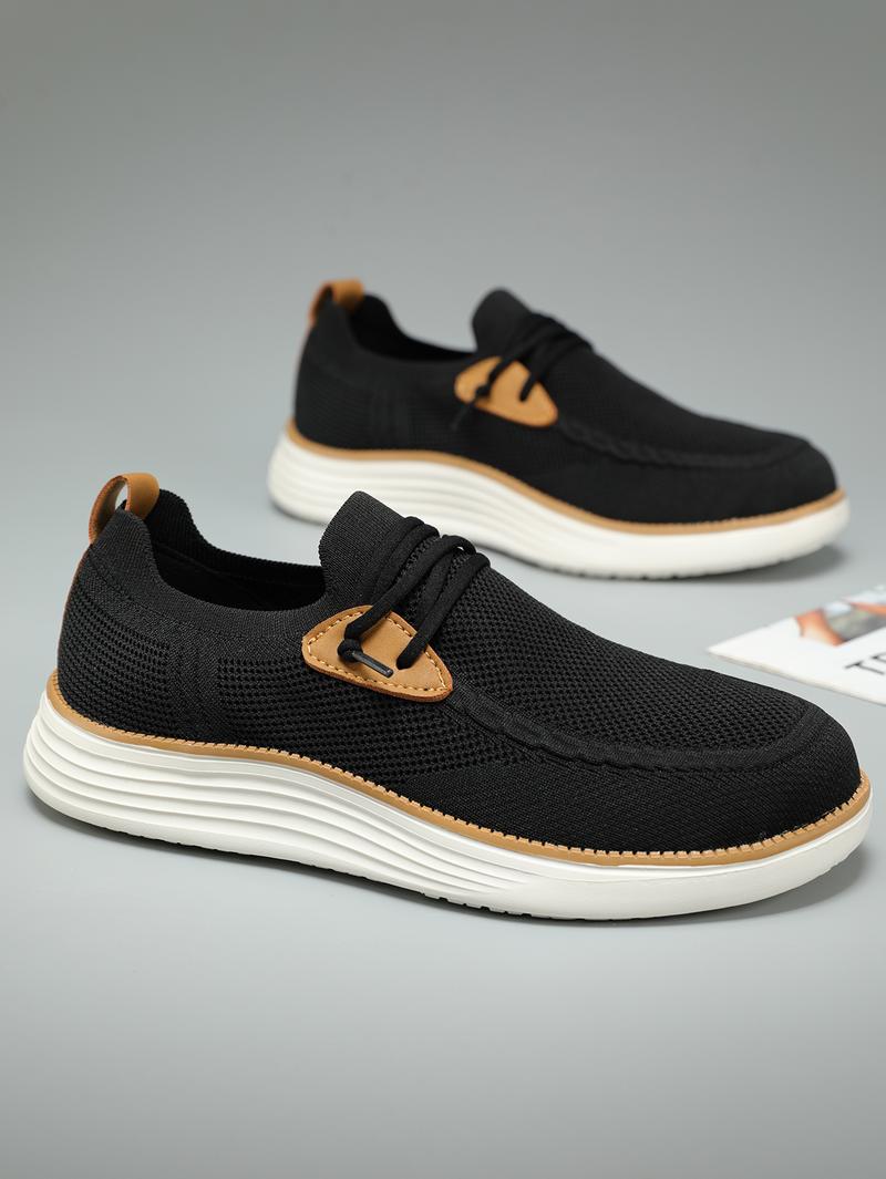 Men's Mesh Sneakers Oxfords Business Casual Walking ShoesTennis Comfortable, Lightweight Comfortable Sports Running Shoes，Knitted Mesh Breathable And Comfortable Platform Sneakers