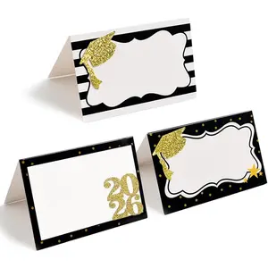 24Pcs Reusable Graduate Place Cards - Graduation Food Labels for Buffet Table, Cheese Labels and Candy Table Supplies for Graduation Party Decorations
