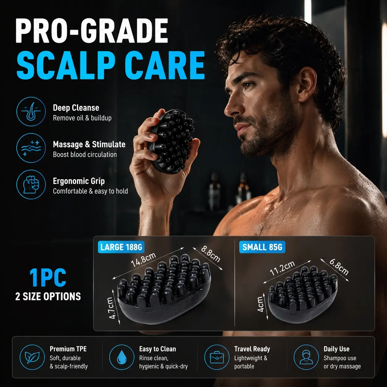 Portable Dreadlock Styling Comb, Home Hair Curling Brush, Mini Curly Hair Comb for Braiding Hairstyle
