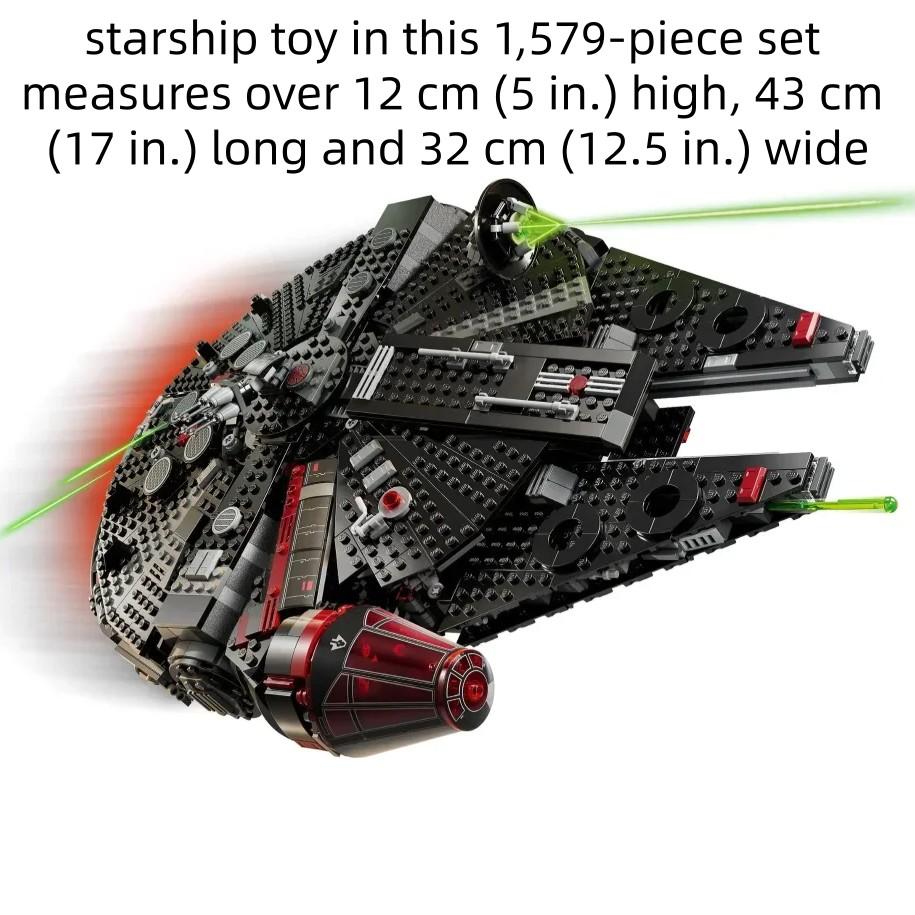 New Arrival 1579 Pieces Dark Falcon Millennium Series Spacecraft Building Set, Enhances Kids' Manual Skills, DIY Model Kit, Child Toy Gift