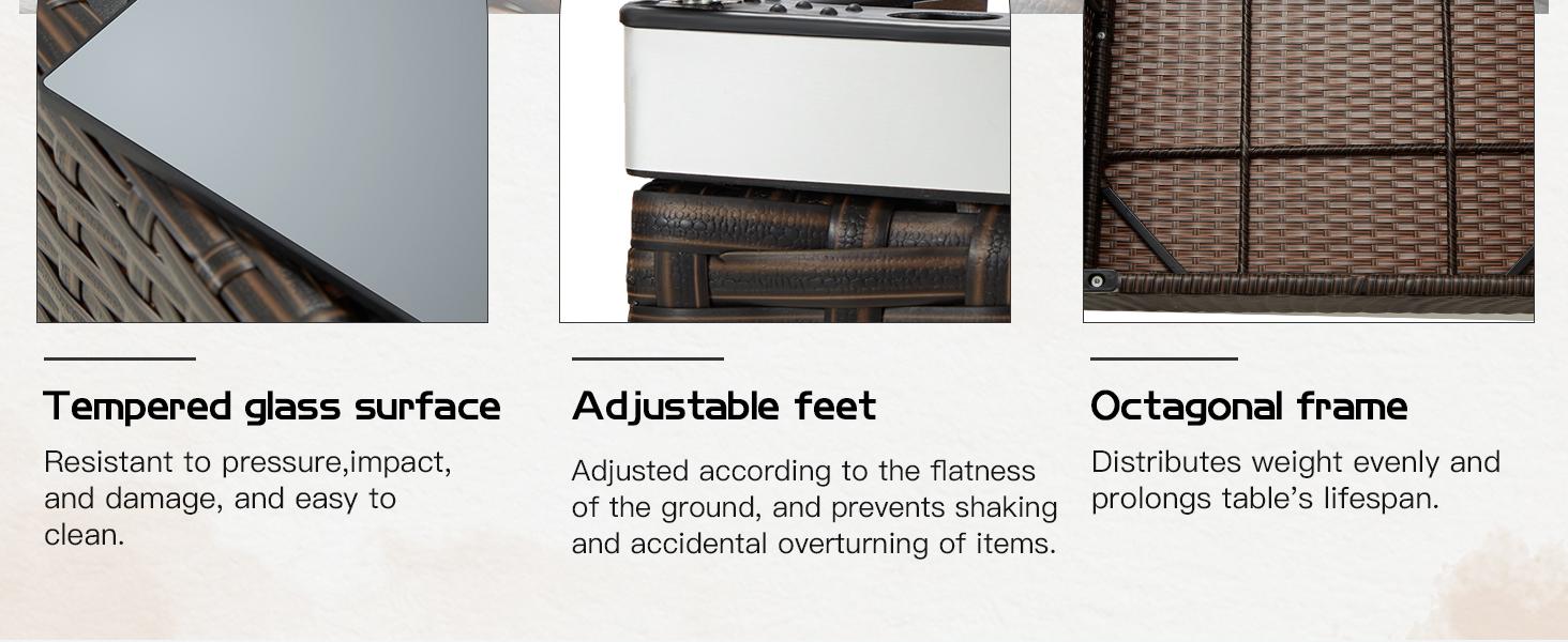 【2/3 Packages Shipping】YODOLLA 5/7-Pieces Outdoor Wicker Sofa Set PE Rattan Patio Furniture，All-Weather Sectional Sofa for Porch Deck Garden