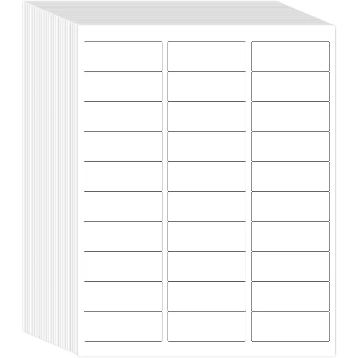 Printable Address Labels, 1" x 2-5/8", 1,500 Labels, 30 per Sheet, Mailing Labels for Envelopes (50 Sheets)