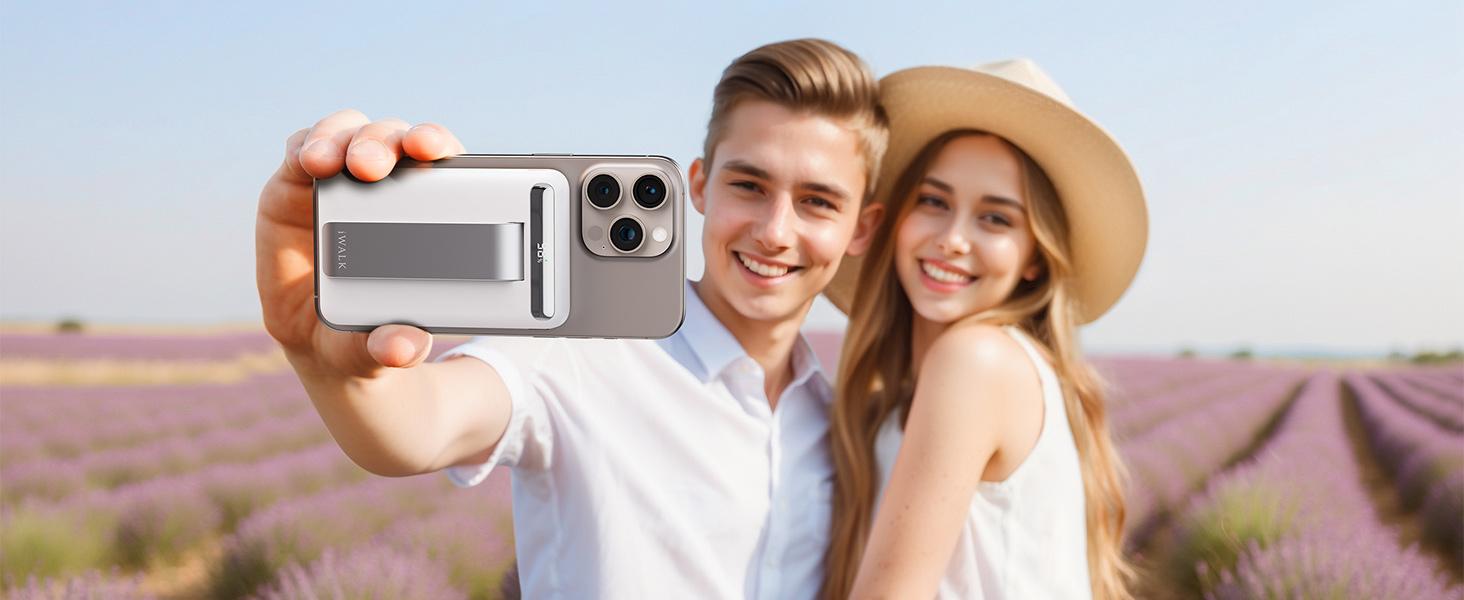 iWALK Qi2 Certified 15W Magnetic Wireless Power Bank 10000mAh Foldable Stand LED Display Fast Charging for iPhone 17/16/15/14/13/12 Pro/Pro Max/Plus/Mini White - Metal Portable Rechargeable Battery