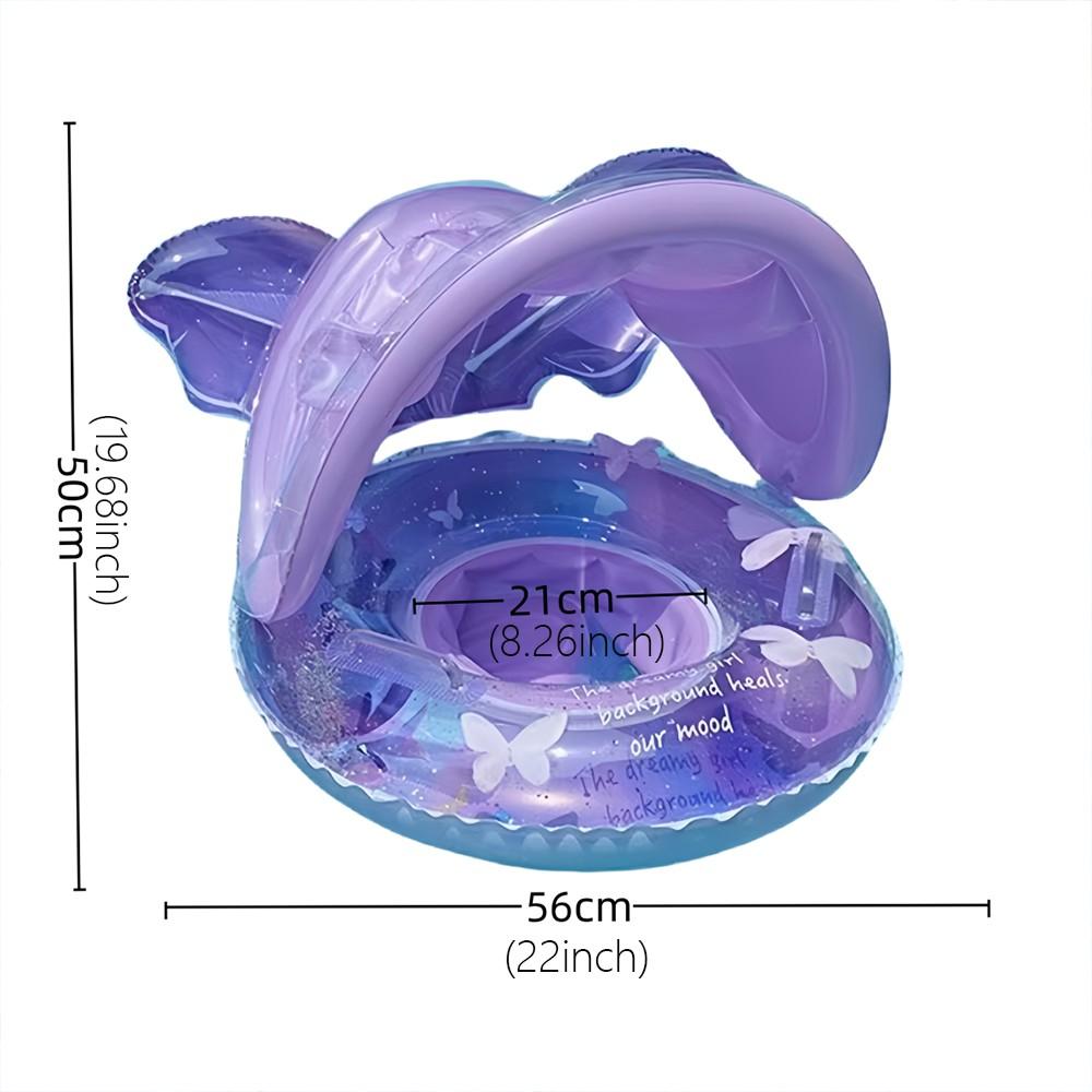 Mermaid Tail Inflatable Swimming Ring for Kids, Durable PVC Floating Pool Toy, UV Protection, Perfect for Water Games and Pools