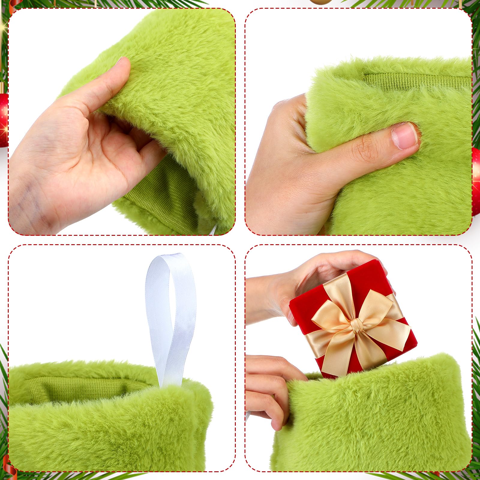 Christmas Clearance Sale Christmas Stockings 24/4 Pcs Cute Large Capacity Funny Green Furry Christmas Decor Mini Dot Xmas Stockings Candy Bag Green Christmas Monster Decoration Home Door Wall Fireplace Stocking Stuffer Burr Basket Christmas Gifts Christmas Clearance Sale Christmas Stockings 24/4 Pcs Cute Large Capacity Funny Green Furry Christmas Decor Mini Dot Xmas Stockings Candy Bag Green Christmas Monster Decoration Home Door Wall Fireplace Stocking Stuffer Burr Basket Christmas Gifts