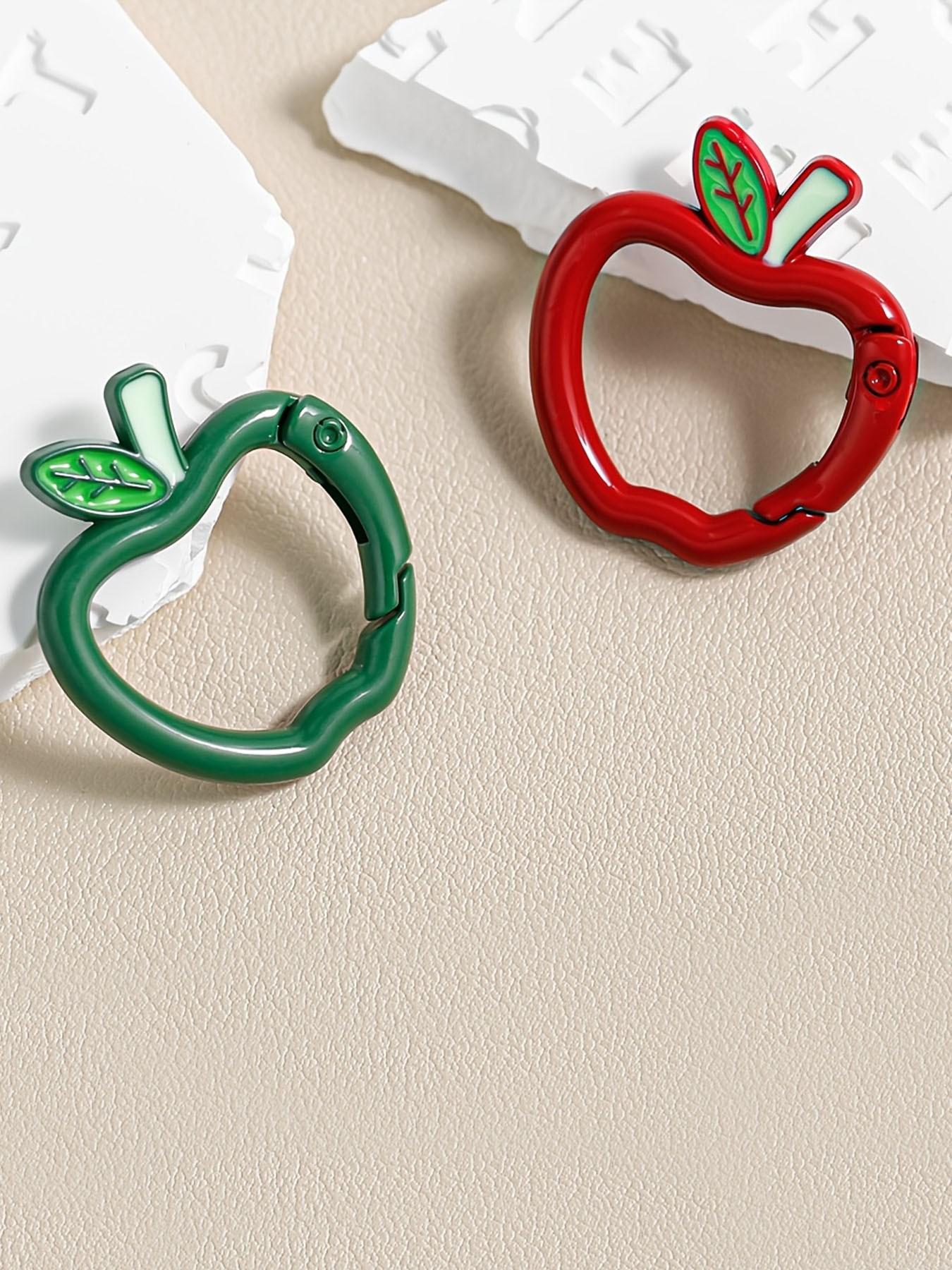 5/20pcs  Apple-Shaped Key Rings for Holiday Celebrations, Bracelet Necklaces, Keychains, And Craft Jewelry Making