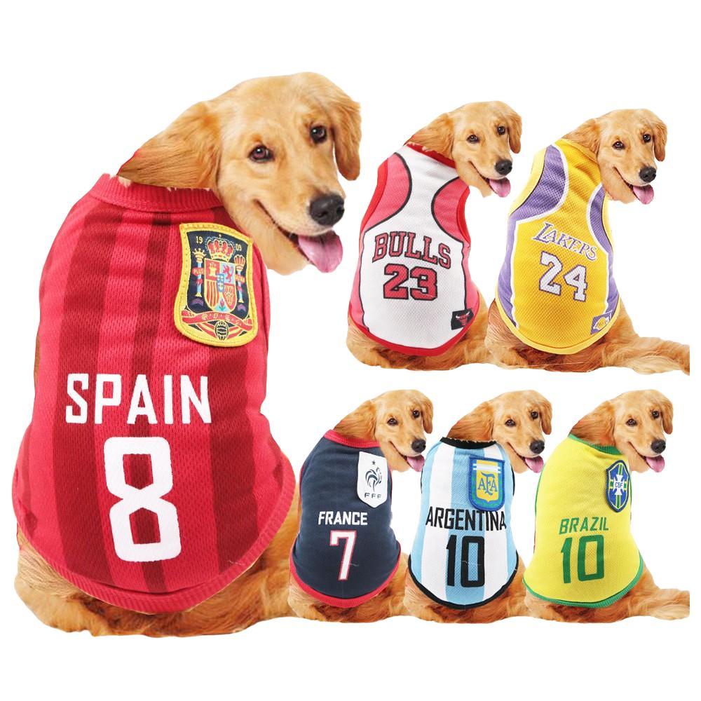 Pet Vest for Large Medium Small Dogs Cats, World Cup Soccer Jersey, Basketball Dog Clothes, Cat Accessories, Pet Apparel