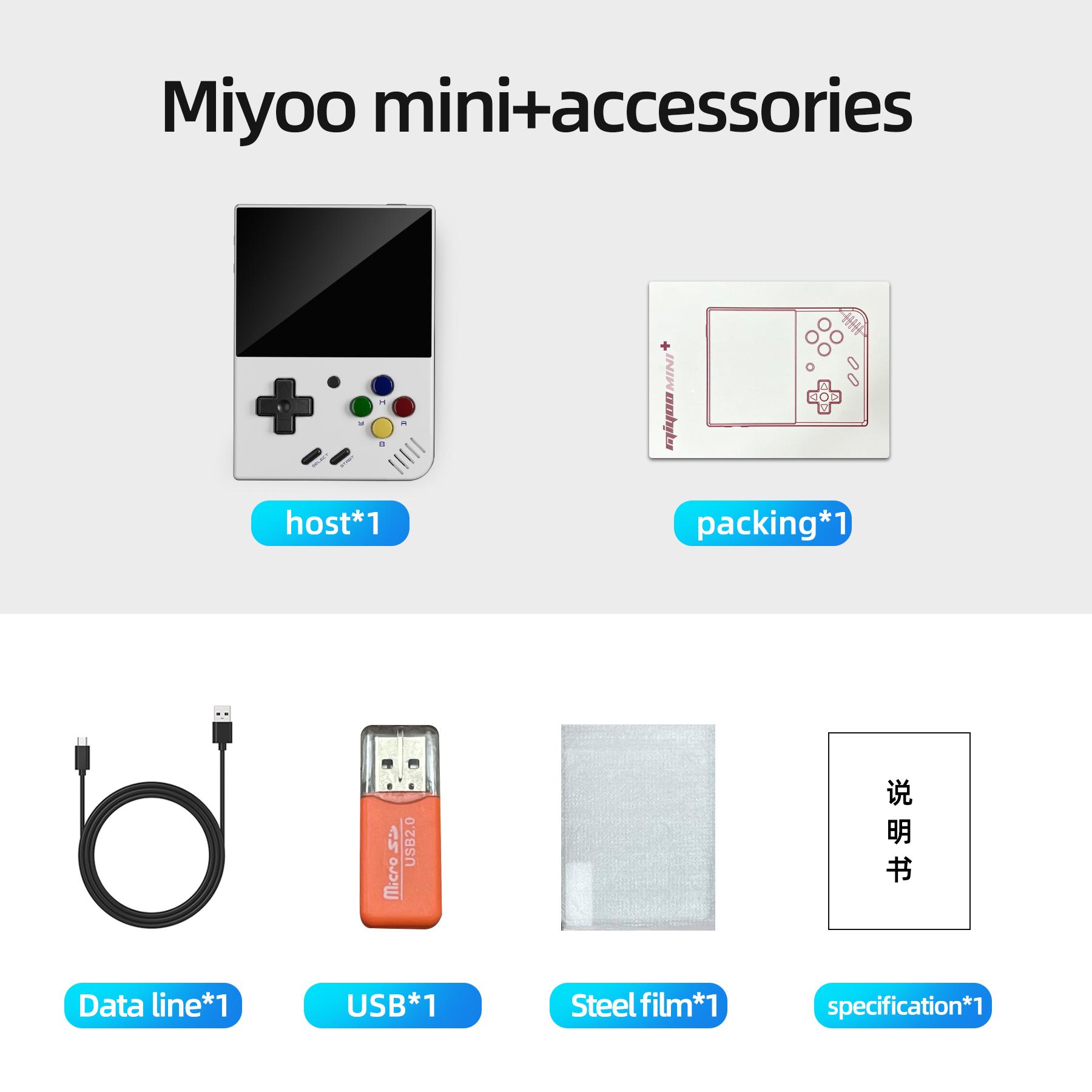 MIYOO Mini Plus Portable Retro Handheld Game Console Mini+ 3.5 Inch IPS Screen Classic Video Game Console Linux System