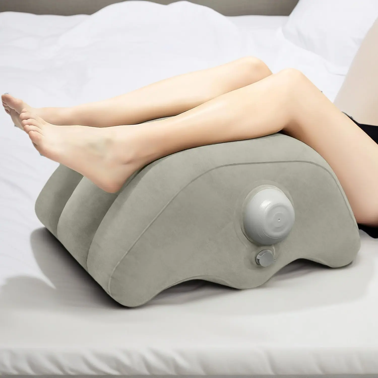 Inflatable Leg Elevation Pillow After Surgery, Inflatable Wedge for Knee Hip Ankle, Aids Circulation and Post-Injury Recovery