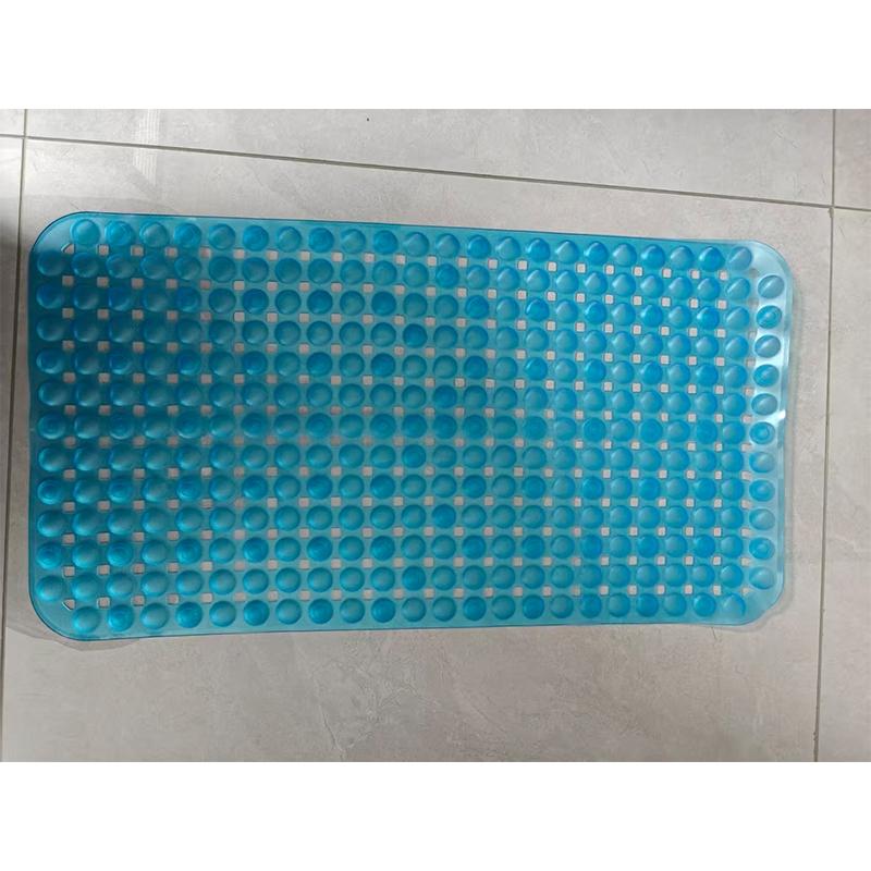 PVC Magnetic Bath Mat 37x68cm, Durable Non-Slip, Square Drain Holes, Ideal for Shower, Bathroom, Bathtub, Hotel, Home Decor