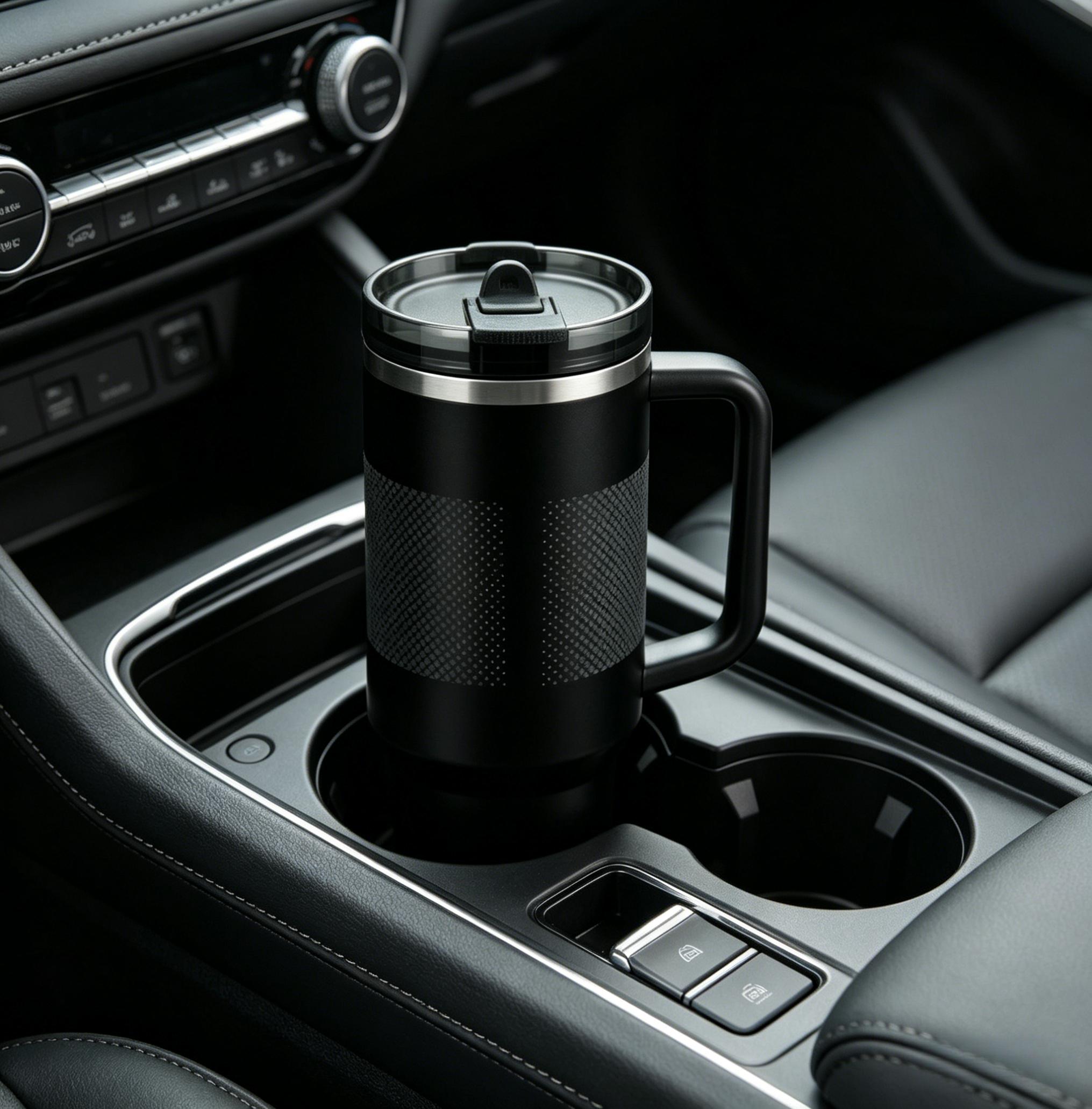 Black Giant Leak-Proof Stainless Steel Tumbler with Removable Foldable Straw Lid, Insulated for Hot & Cold,40oz