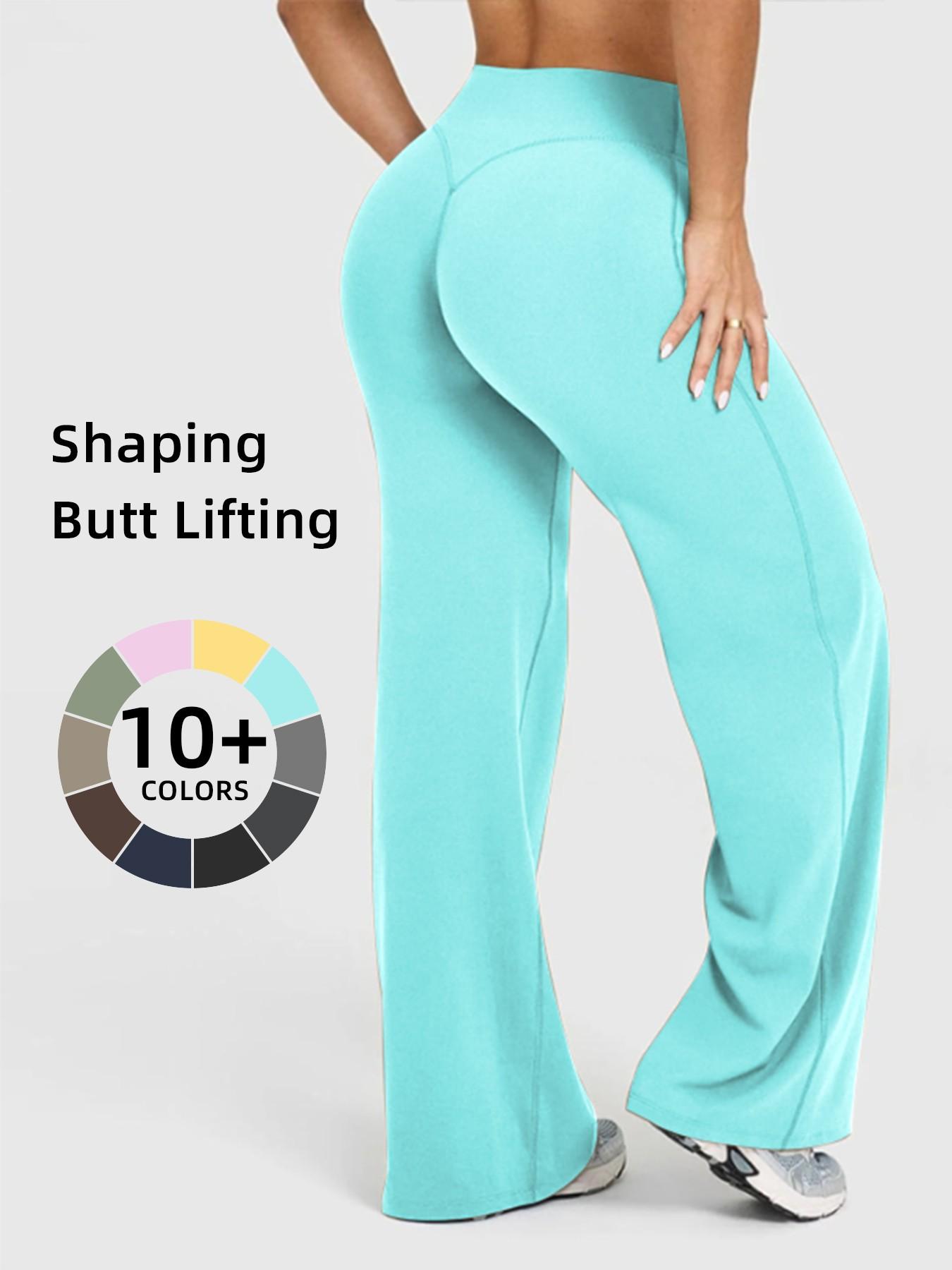Women's High Waisted Elastic Loose Fit Straight Leg Pants, Butt Lifting Outdoor Casual Pants, Suitable for Yoga and Pilates, Comfortable Daily Wear