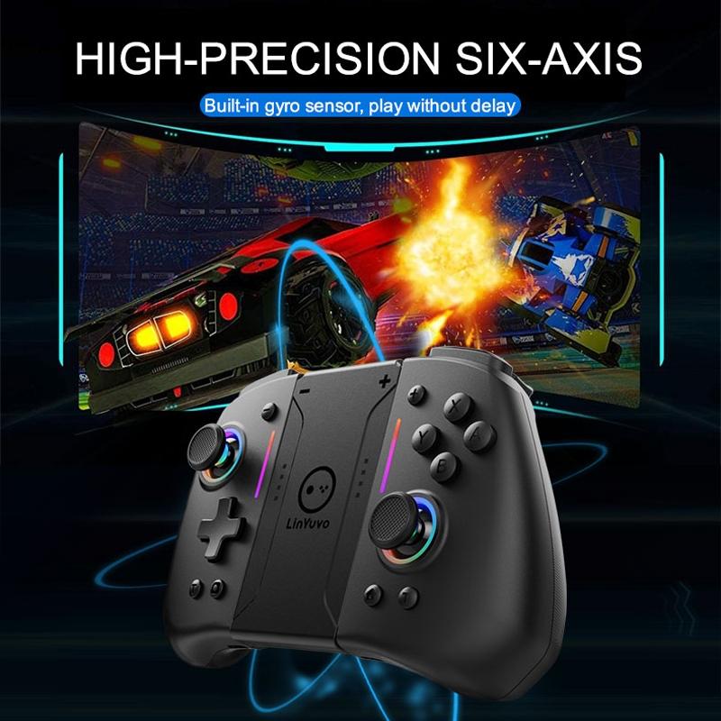 Wireless Bluetooth Control For Nintendo Switch & OLED & Lite Gamepad Controller Gaming Command Mando Game Pad Accessories Wireless Game Controllers Hall effect joystick Console Joystick RGB light macro six axis motion Kit Digital Wireless Controller