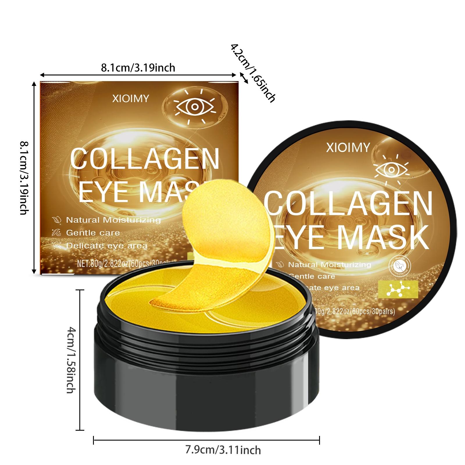60-Piece Collagen Eye Mask Set, Gentle Hydrating Under-Eye Patches for Fine Lines and Dark Circles, Eye Care Suitable for All Skin Types, Hydrate