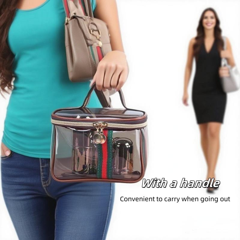 New waterproof PVC storage bag, widened handle design, no hand tightness, fashionable, light luxury and high-end storage, portable multi-functional fitness, swimming and bathing storage, Travel Cosmetic Bag