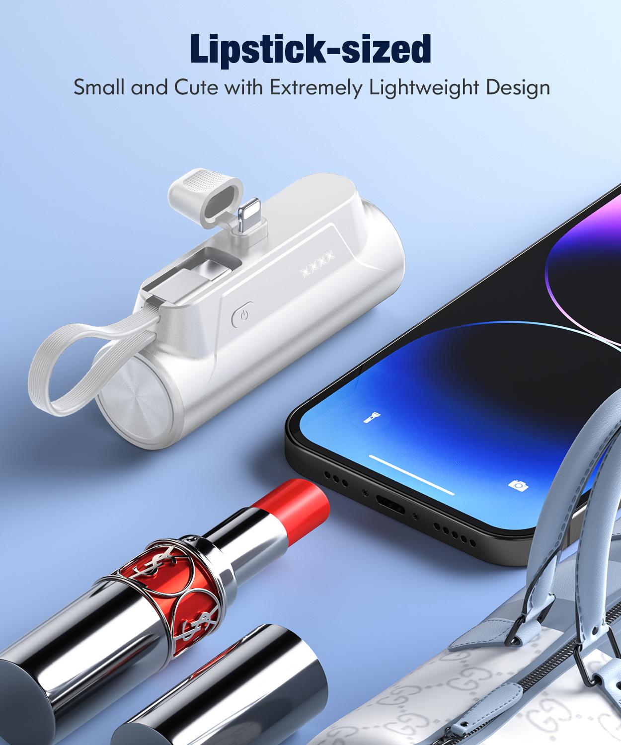TikTokShopfalldealsforyou 8000mAh Portable Capsule Mobile Power - Mini USB-C Charging with Dual Inputs and 18W Fast Charging - Rechargeable Mobile Power with Stand for On-the-go Use Plug and Play, for Apple, Android,Gift,Springtok TikTokShopfalldealsforyou 8000mAh Portable Capsule Mobile Power - Mini USB-C Charging with Dual Inputs and 18W Fast Charging - Rechargeable Mobile Power with Stand for On-the-go Use Plug and Play, for Apple, Android,Gift,Springtok