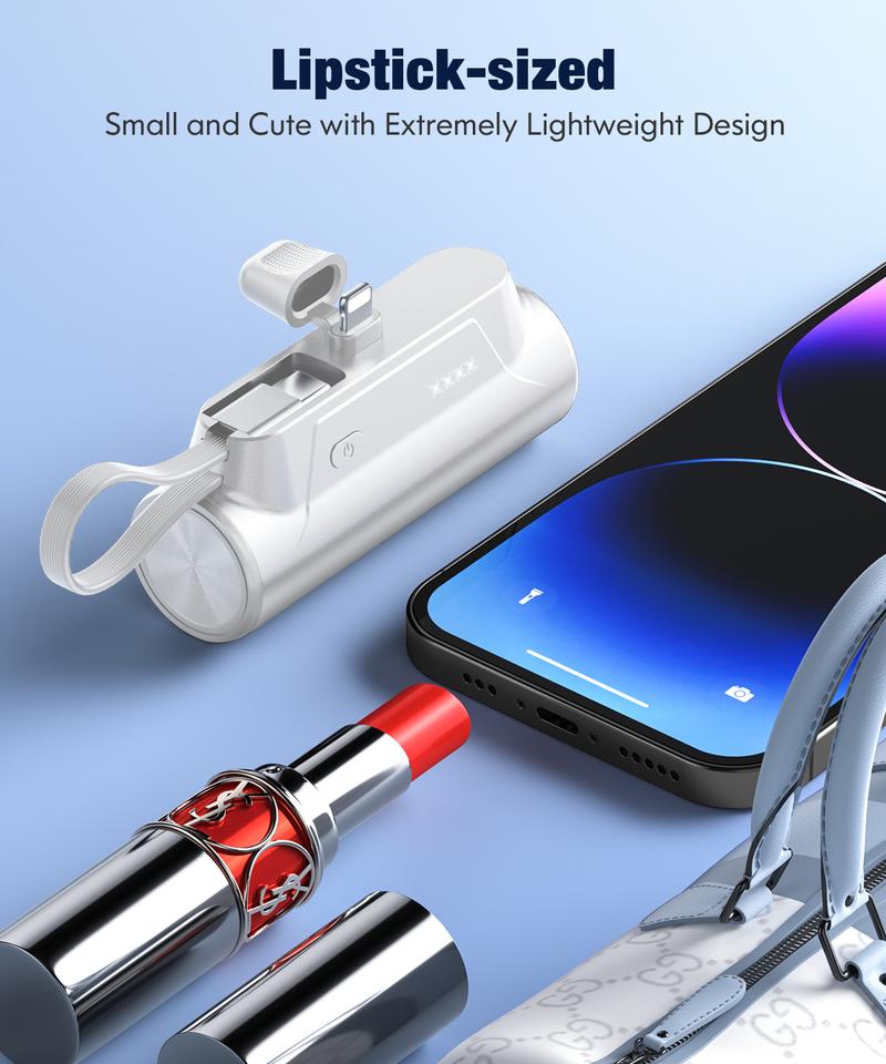 TikTokShopfalldealsforyou 8000mAh Portable Capsule Mobile Power - Mini USB-C Charging with Dual Inputs and 18W Fast Charging - Rechargeable Mobile Power with Stand for On-the-go Use Plug and Play, for Apple, Android,Gift,Springtok TikTokShopfalldealsforyou 8000mAh Portable Capsule Mobile Power - Mini USB-C Charging with Dual Inputs and 18W Fast Charging - Rechargeable Mobile Power with Stand for On-the-go Use Plug and Play, for Apple, Android,Gift,Springtok