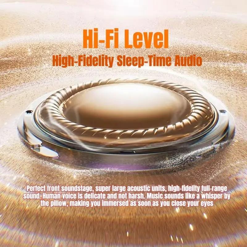 Bluetooth-compatible Pillow Speaker for Sleep, Deep Sleep with Noise, No Disturbance for Partner, Timer Function, Ultra-Thin Design, Wireless Speaker
