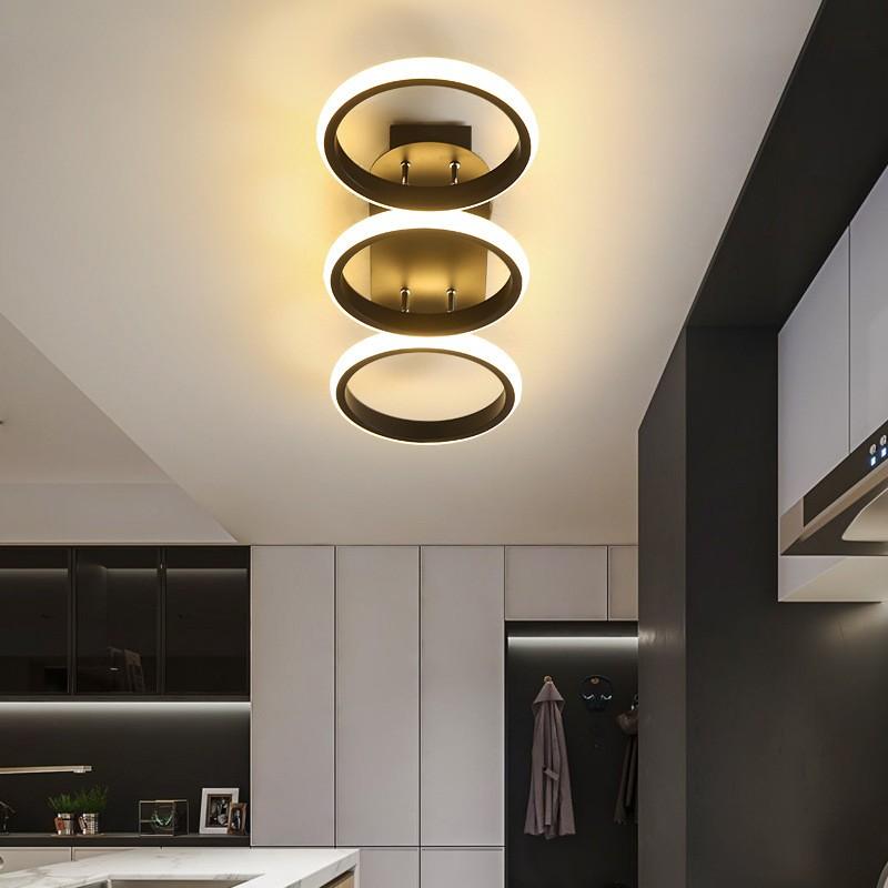 Circular LED Ceiling Light, Hardwired Ceiling Light, Aluminium/Silicone Construction, White/Warm Light Suitable For Bedrooms, Living Rooms, Study Rooms, Kitchens, Indoor Lighting Fixture