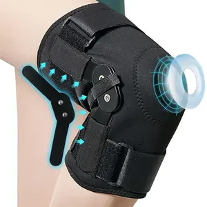 Adjustable Knee Compression Sleeve with Dual Metal Stabilizers, Patella Support for Rock Climbing, Running & Badminton, Perfect Gift