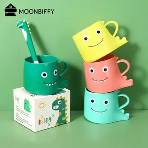 1pc Cartoon Cute Dinosaur Toothbrush Cup Kids Toothbrush Cup Children Mouthwash Cup Water Cup Drinking Cup Bathroom Accessories