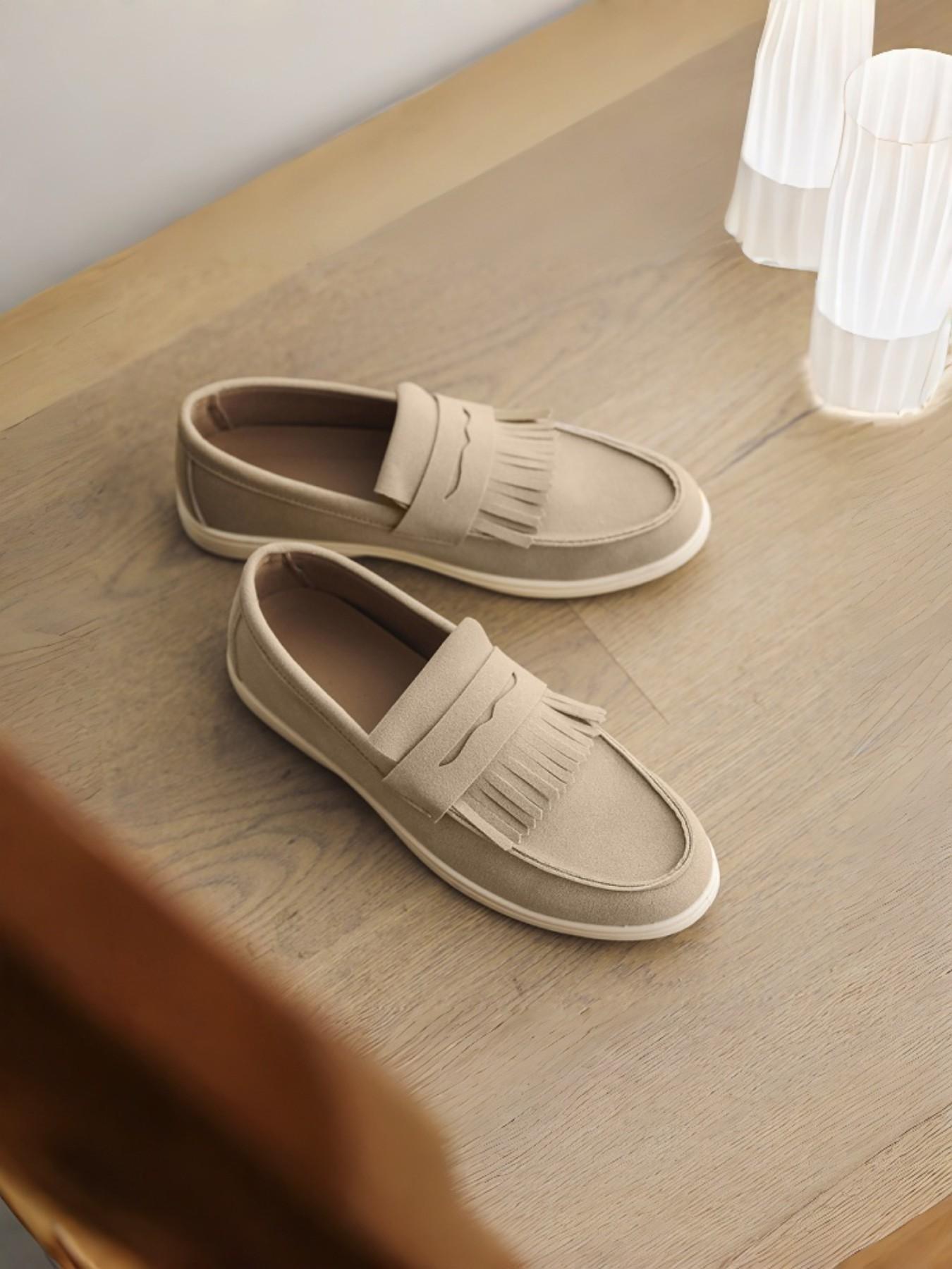 Men's British Style Soft Leather Casual Shoes, Business & Daily Wear, Hand-Stitched, Comfortable Foot Feel, Ideal for Everyday Use