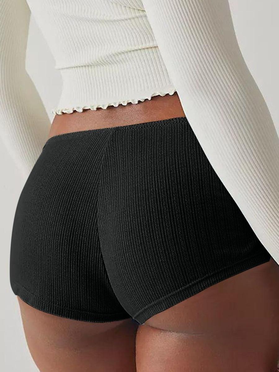 Three-pack Women's Y2K Shorts, Micro Shorts Side Slit Stretch Pajamas Shorts, Slim Fit Ruched Bottoms Cute Leggings