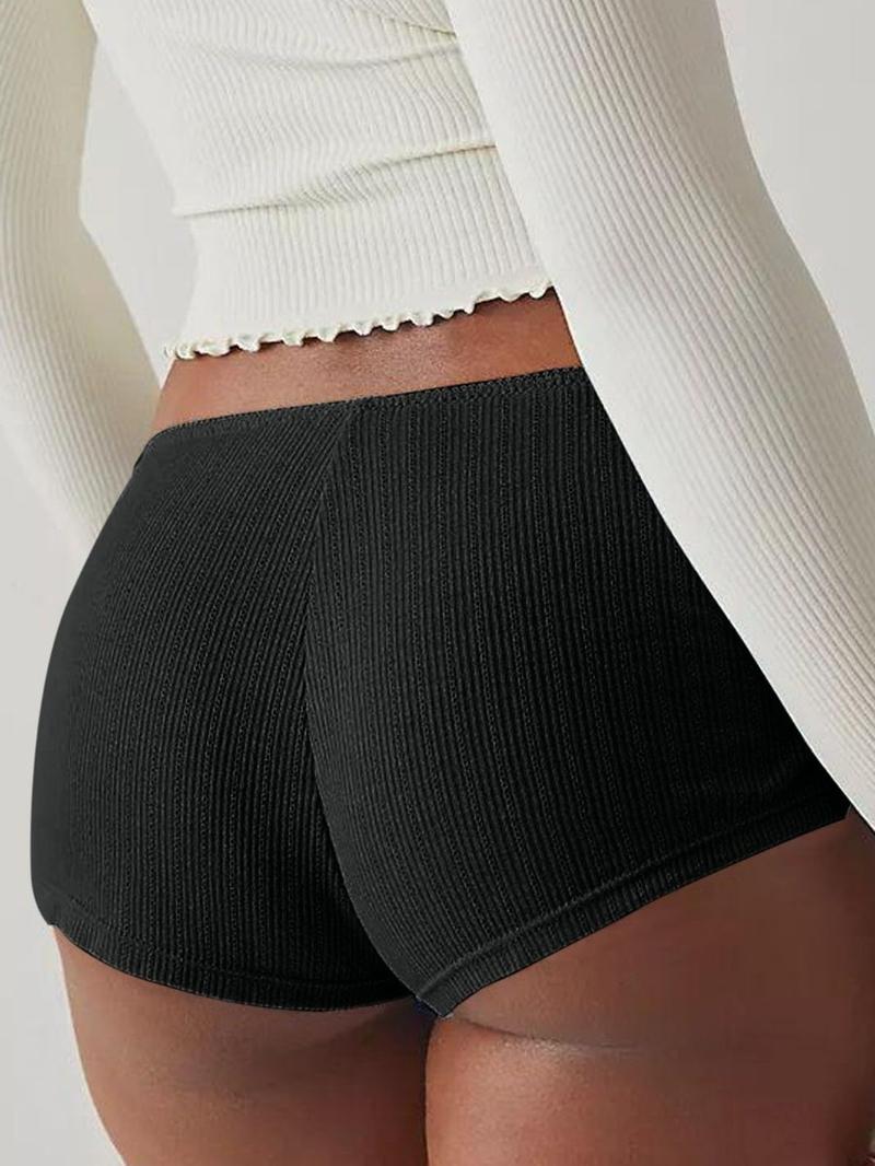 Three-pack Women's Y2K Shorts, Micro Shorts Side Slit Stretch Pajamas Shorts, Slim Fit Ruched Bottoms Cute Leggings