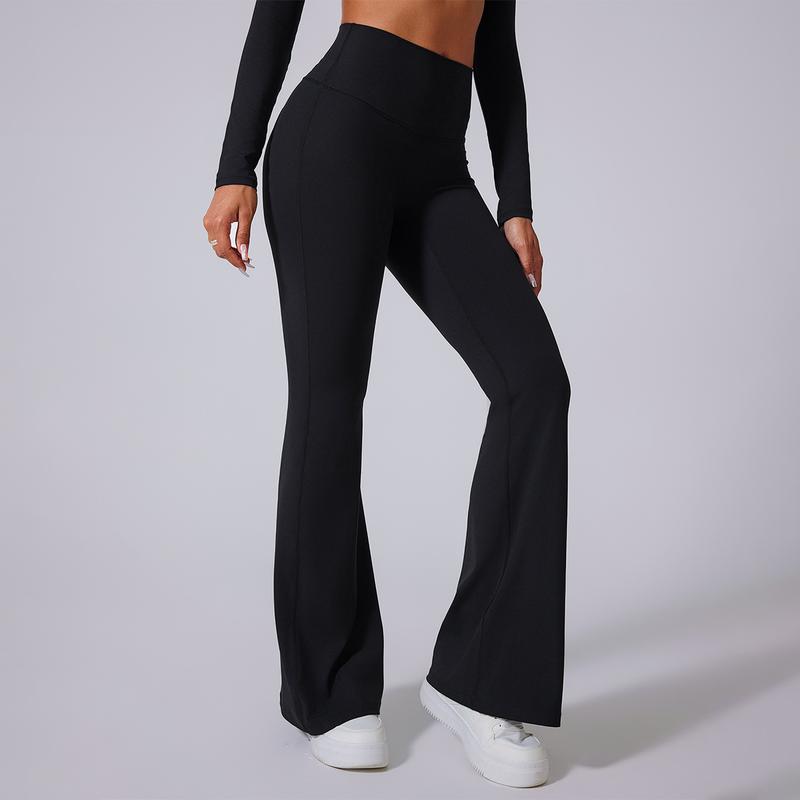 MASKERT Women's High Waisted Tummy Control Butt Lifting Shaping Yoga Bootcut Leggings for Training & Casual Wear