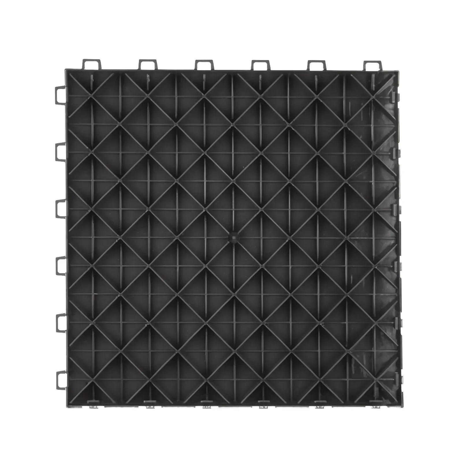 VEVOR Garage Tiles Interlocking, 12 x 12 x 0.53 inch 50 Pack Garage Floor Covering Tiles, Non-Slip Double-Sided Texture Garage Flooring Tiles, for Garages, Basements, Repair Shops, Black