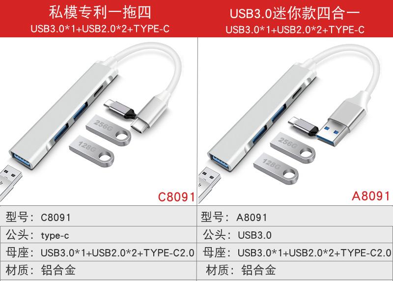 Type-C card reader, multifunctional all-in-one OTG mini TF camera SD card reader compatible with Apple and Huawei
