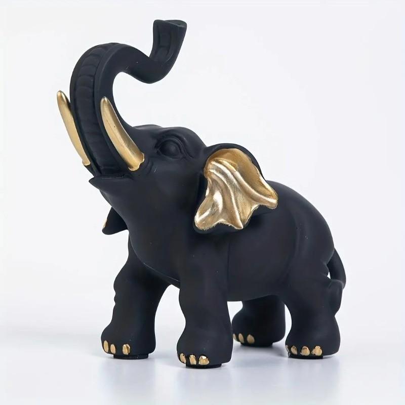 Resin Elephant Decorative Statue, Multi-Functional Home & Office Decoration, Perfect for Bookshelf, Living Room, Entryway, Home Décor Sculpture